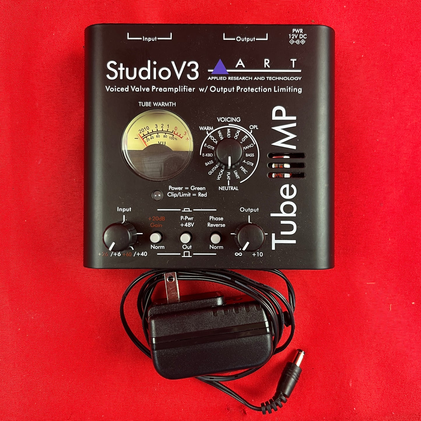 [USED] ART TUBEMPSTV3U Tube MP Studio V3 Mic Preamp and Limiter with Presets, Black (See Description)