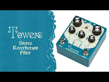 EarthQuaker Devices Towers V1 Stereo Reverberant Filter, Purple Sparkle (Gear Hero Exclusive)