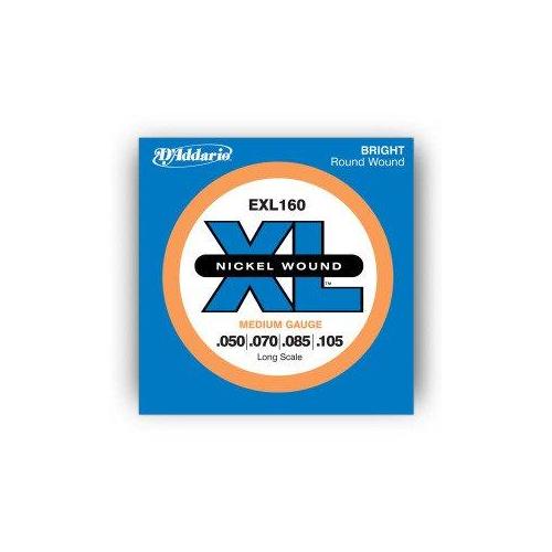 D'Addario EXL160 50-105 Nickel Wound Bass Guitar Strings, Long Scale