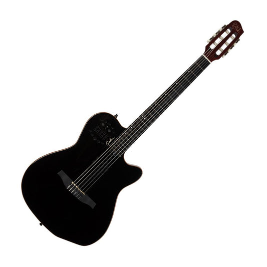 Godin ACS Multiac Series Nylon Acoustic Electric Guitar, High Gloss Black