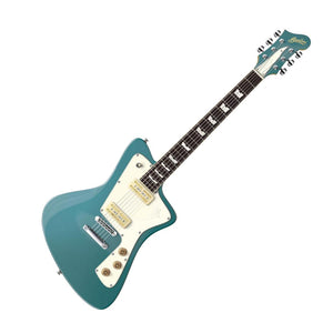 Baum Guitars Wingman Limited Series Electric Guitar w/Hardshell Case, Coral Blue
