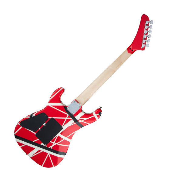 EVH 5150 Striped Series Electric Guitar,  Red, Black and White