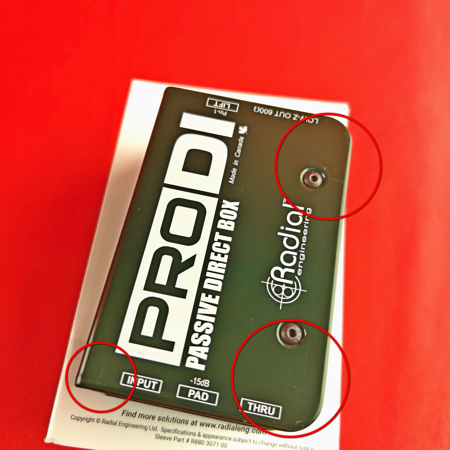 [USED] Radial ProDI Passive Direct Box (See Description)