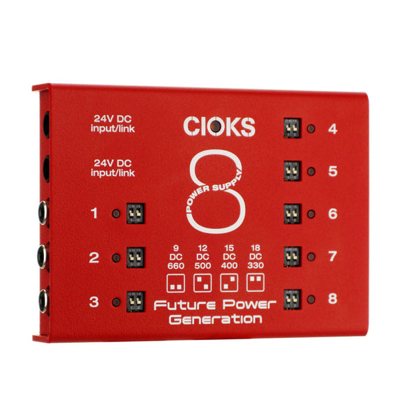 CIOKS C8E Expander Pedal Power Supply, Red (Gear Hero Exclusive)