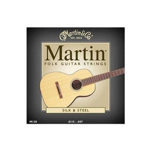 Martin M130 Silk and Steel Folk Guitar Strings, Medium