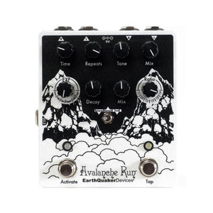 EarthQuaker Devices Avalanche Run V2 Stereo Delay Reverb, White (Gear Hero Exclusive)
