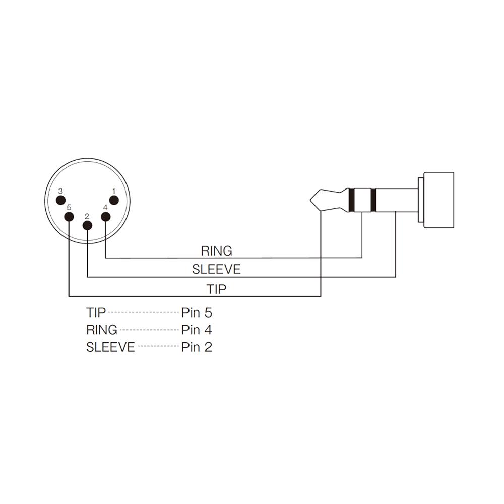 Free The Tone CM-3510-TRS-50 50cm (20-inch) 3.5mm TRS to MIDI Cable