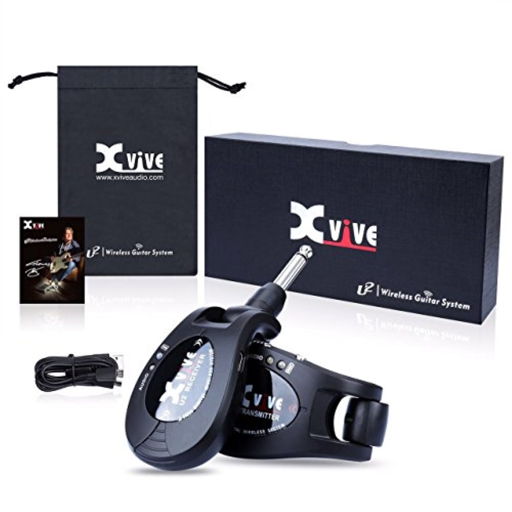 Xvive U2 2.4GHZ Wireless Guitar System, Black