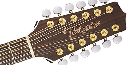 Takamine GJ72CE-12 BSB Jumbo Cutaway 12-String Acoustic/ Electric Guitar Black Sunburst