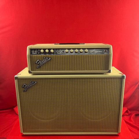 [USED] Fender Black Panel 1964 Bandmaster 40-Watt 2-Channel 2x12" Piggyback Guitar Amp (See Description)
