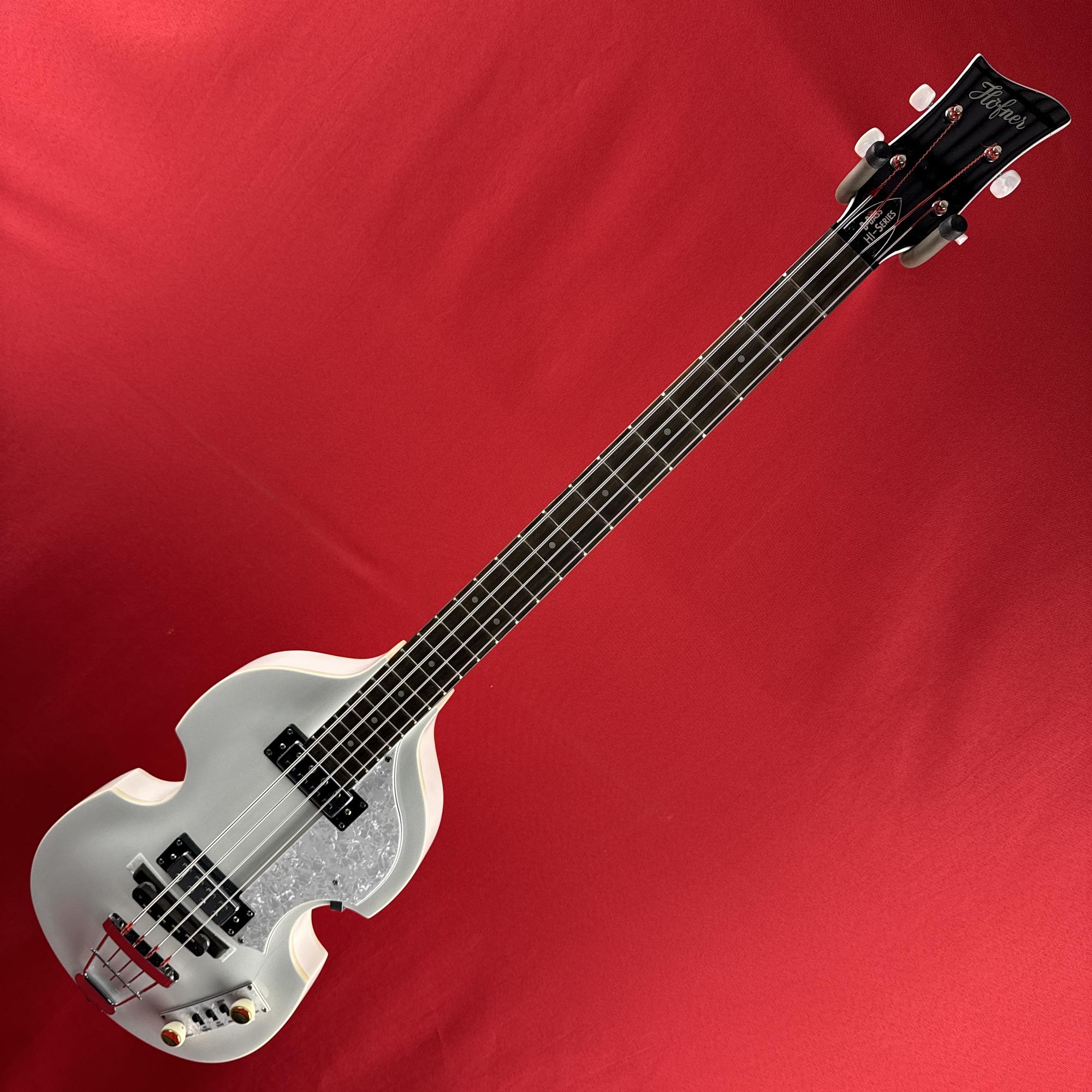 White hofner deals bass