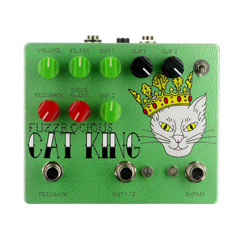 Fuzzrocious Pedals Cat King Overdrive Distortion, Green | guitar