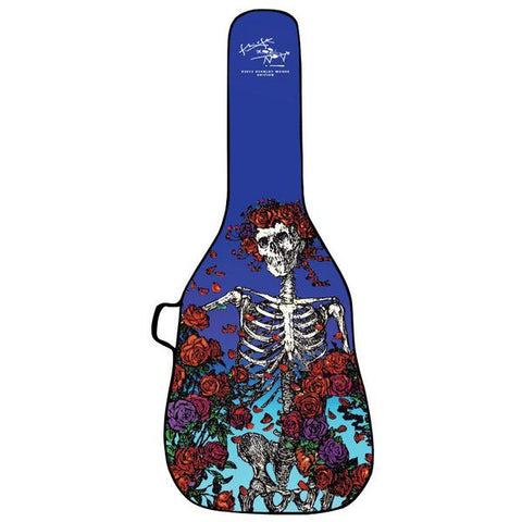 Boldface Acoustic Guitar Gig Bag with Removable Face, Skeleton and Roses