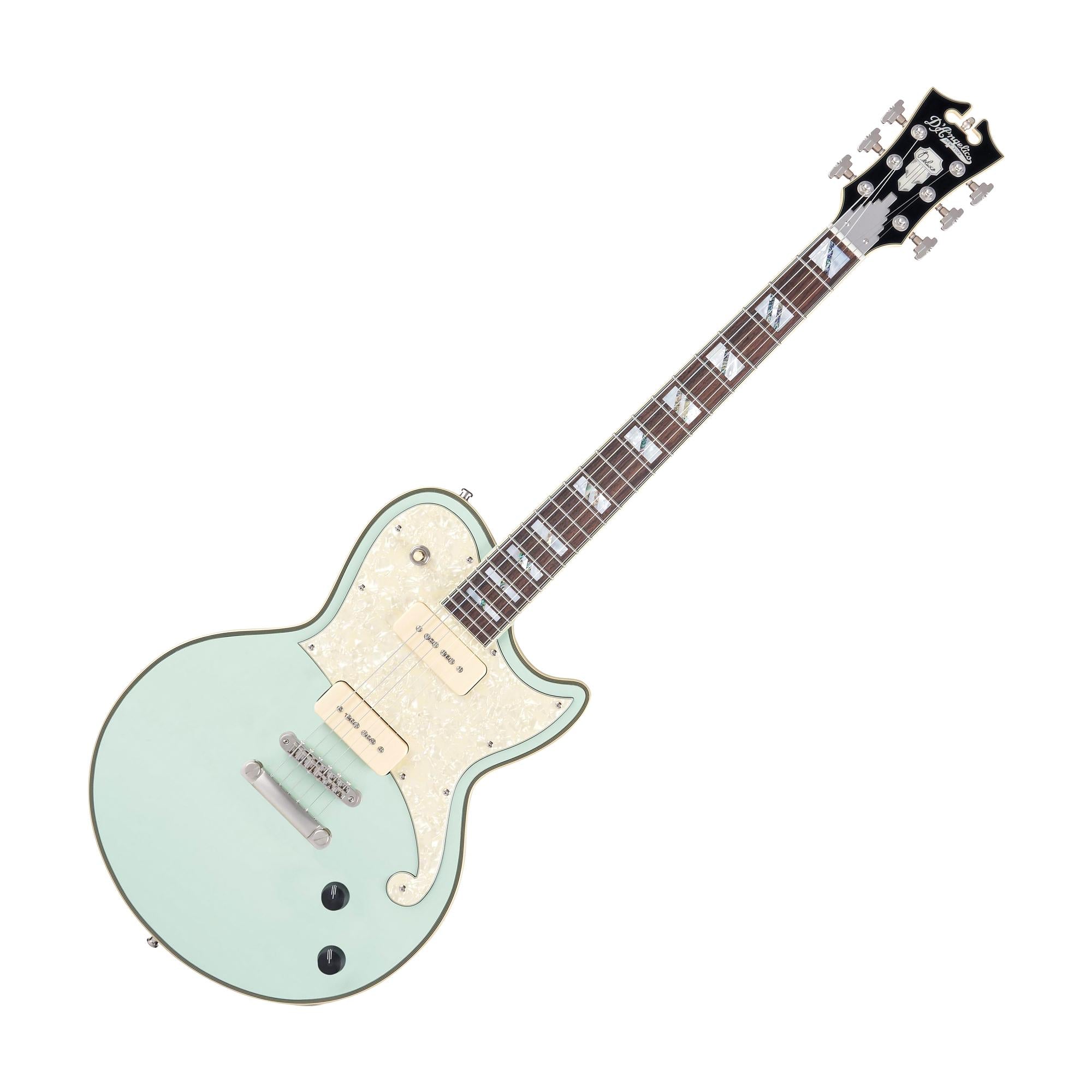 D'Angelico DADATLSAGESNS Deluxe Atlantic Limited Edition Electric Guitar w/P-90's, Sage