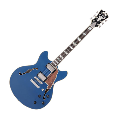 D'Angelico DADDCSAPSNS Deluxe DC Limited Edition Semi-hollowbody Electric Guitar, Sapphire