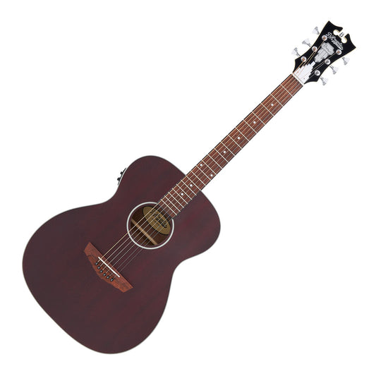 D'Angelico DAPLSOMSTWCP Premier Tammany LS Acoustic-Electric Guitar, Trans Wine (Gear Hero Exclusive)