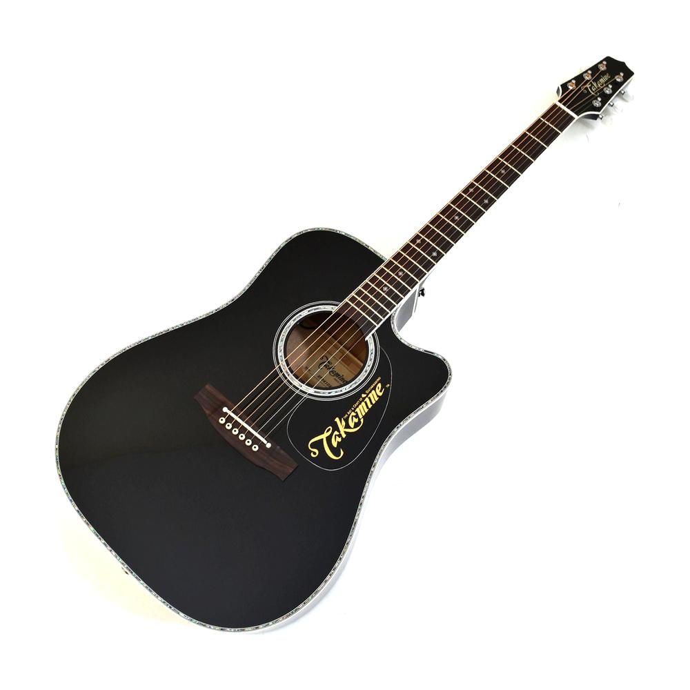 Takamine EF341DX Acoustic Electric Guitar w/Case, Black