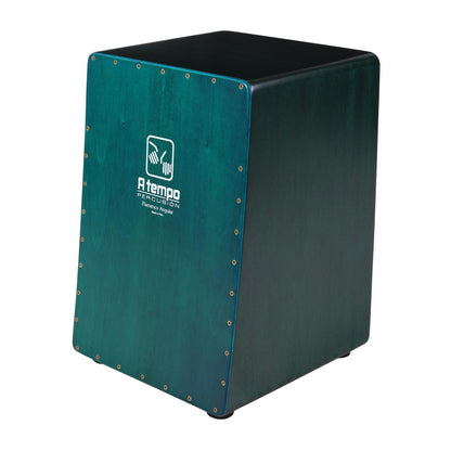 A Tempo Percussion CJ-ANGLE-01 Flamenco Angled Cajon, Turquoise