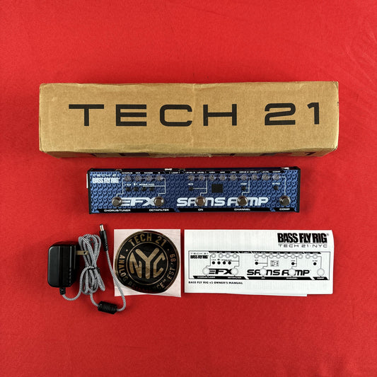 [USED] Tech 21 FR-BASS-V2 Bass Fly Rig V2 SansAmp/Chorus/Fuzz/Compressor/Tuner (See Description)