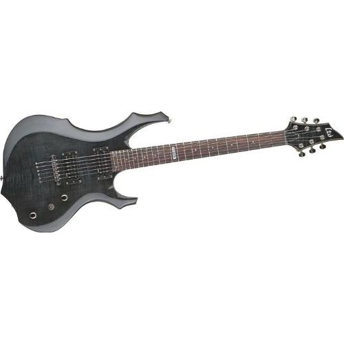 ESP LTD F100FM ELECTRIC GUITAR (SEE THRU BLACK, FLAME MAPLE)