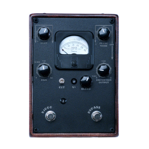 Retro Mechanical Labs Electron Fuzz Custom Retro, Wood/Vintage Meter