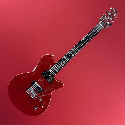 [USED] Godin DS-1 Daryl Stuermer Signature Electric Guitar, Trans Red Flame High Gloss (See Description)