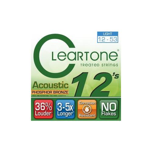 Cleartone Acoustic Phosphor Bronze Wound 12-53 Light Gauge Guitar Strings