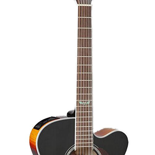 Takamine GJ72CE-12 BSB Jumbo Cutaway 12-String Acoustic/ Electric Guitar Black Sunburst