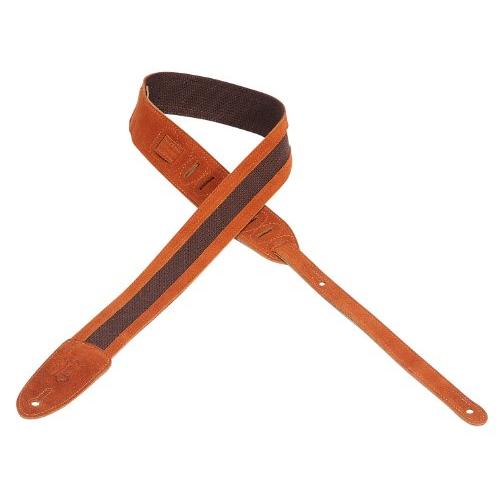 Levy's 2" Cotton Guitar Strap with Suede Trim, Copper