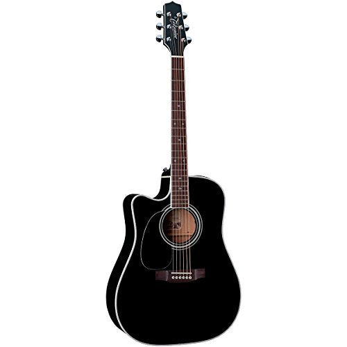 Takamine EF341SC-LH Dreadnought Acoustic/ Electric Guitar, Black, Left Handed with Case