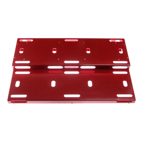 GO Pedalboards 24x16 Two-Tier Aluminum Pedalboard, Red w/Case and Riser