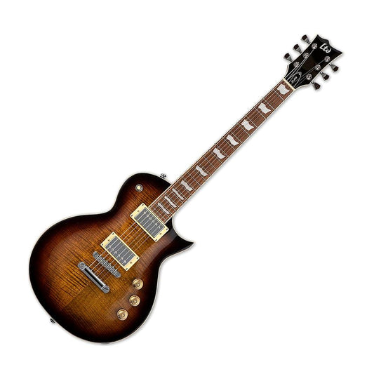 ESP LTD EC-256FM Electric Guitar, Dark Brown Sunburst