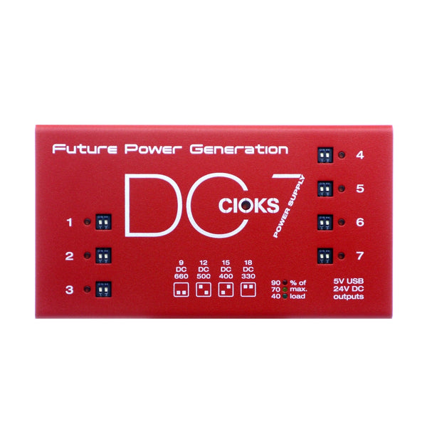 CIOKS DC7 Pedal Power Supply, Red (Gear Hero Exclusive)
