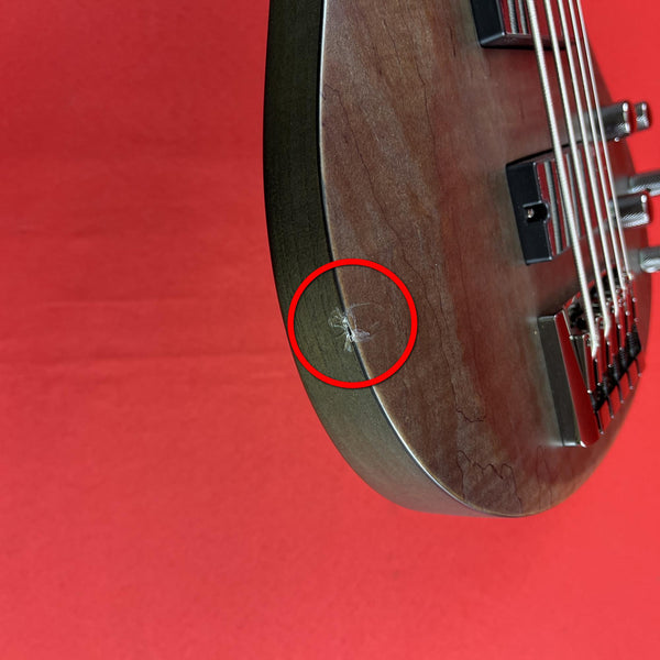 [USED] ESP LTD B-205SM Five-String Bass Guitar Spalted Maple, Black Satin (See Description)