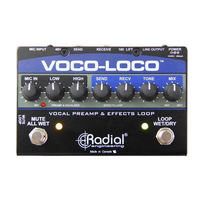 Radial Voco Loco Microphone Effects Loop & Switcher for Guitar Effects