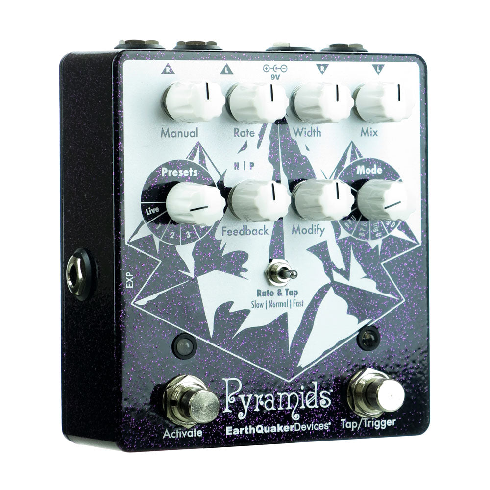 Earthquaker Devices Pyramids Stereo Flanger, Purple Sparkle (Gear Hero