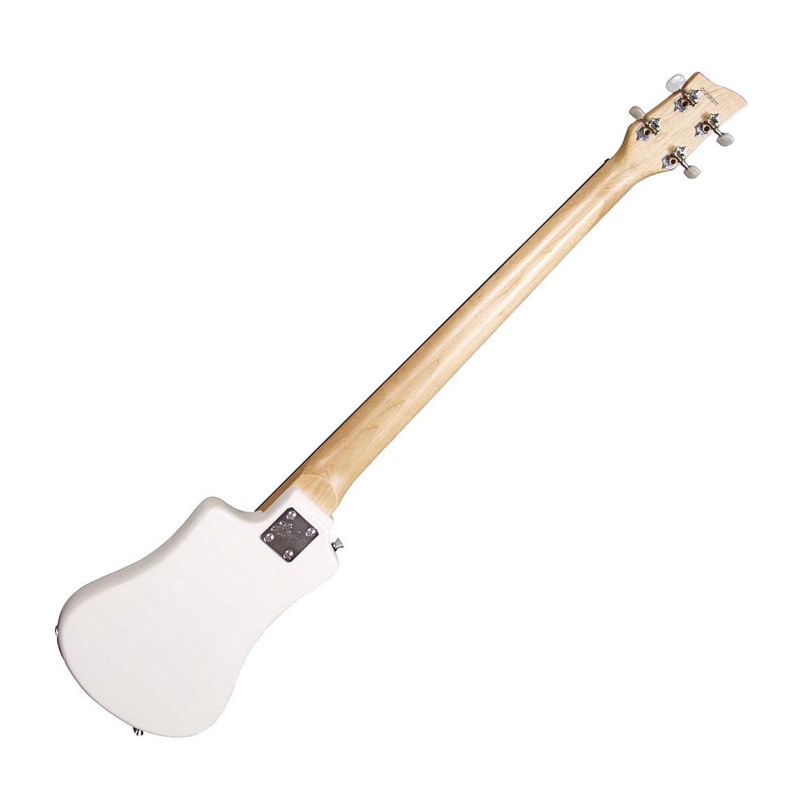 Hofner HCT-SHB-WH-O Shorty Electric Travel Bass Guitar w/Gig Bag, White