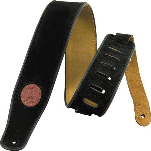 Levy's 2.5" Suede Guitar Strap, Black