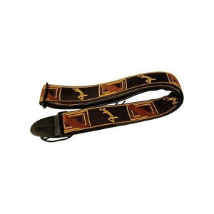 Fender 2-Inch Monogrammed Guitar Strap - Black, Yellow, and Brown