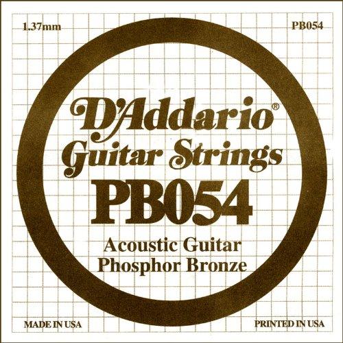 D'Addario PB054 Phosphor Bronze Wound Acoustic Guitar Single String, .054