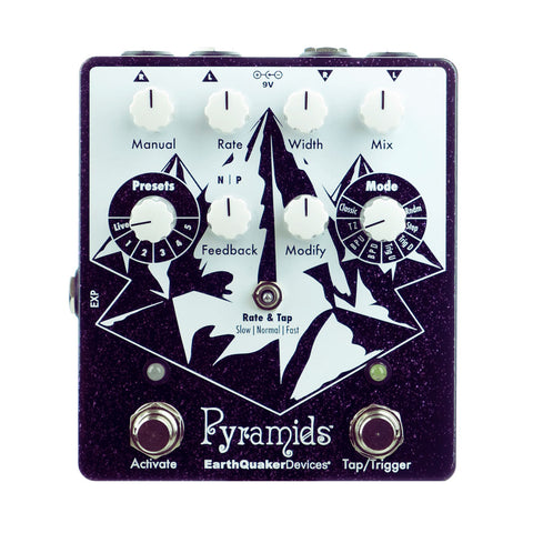Earthquaker Devices Pyramids Stereo Flanger, Purple Sparkle (Gear Hero Exclusive)
