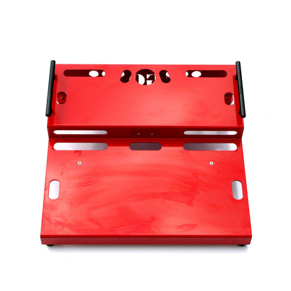 GO Pedalboards 2T18ATA 2-Tier 18-inch Aluminum Pedalboard w/ATA Flight Case, Red