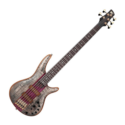 Ibanez SR5CMDXBIL SR Series Bass Guitar w/Gig Bag, Black Ice Low Gloss