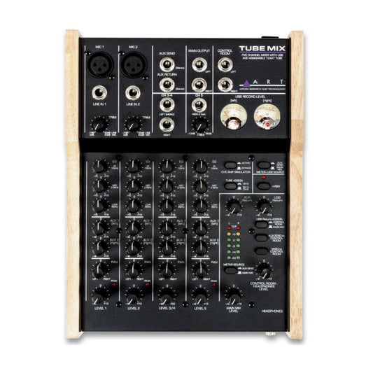 ART TubeMix 5-Channel Mixer w/ USB & Assignable 12AX7 Tube