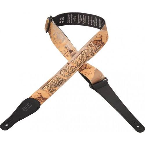 Levy's Lyric Series Polyester Guitar Strap, Ticket To Ride