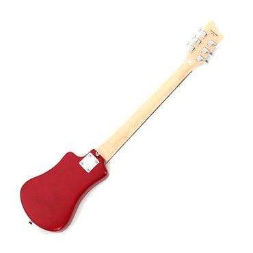 Hofner HCT-SH-DLX-R-O Deluxe Shorty Electric Travel Guitar w/Gig Bag, Red