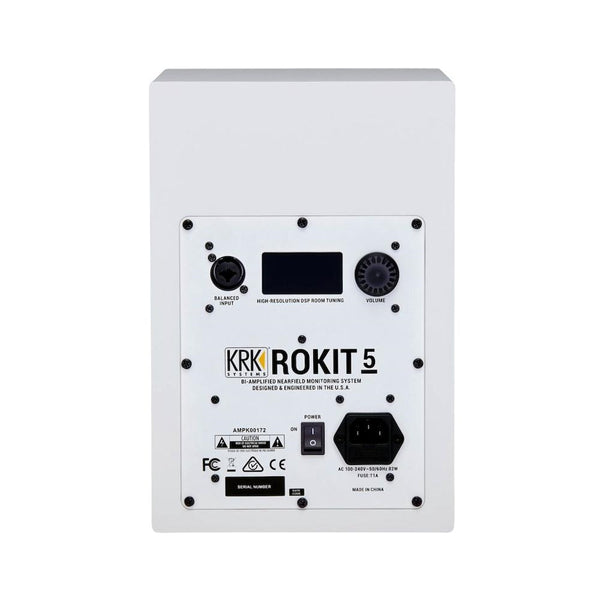 KRK RP5G4WN ROKIT 5 Professional Bi-Amp 5" Powered Studio Monitor, White
