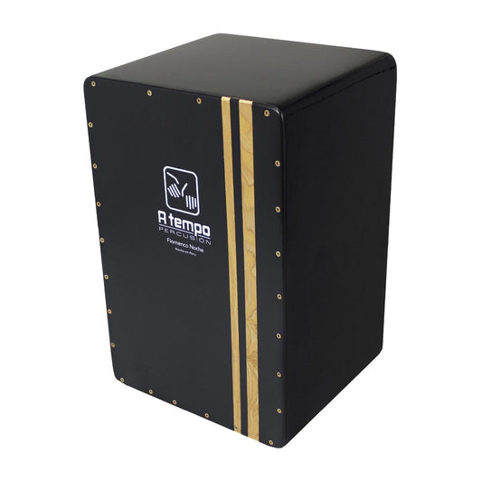 A Tempo Percussion CJ-NOCHE-01 Cajon w/Gig Bag, Black