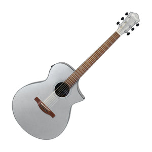 Ibanez AEWC10SM Acoustic Electric Guitar, Silver High Gloss