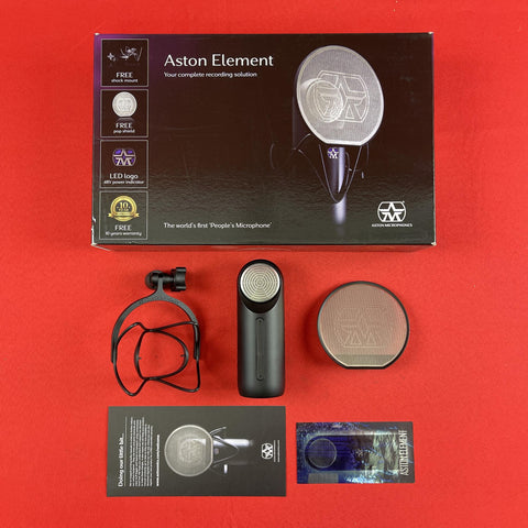 [USED] Aston Microphones Element Cardioid Microphone Bundle w/Shock Mount and Pop Filter